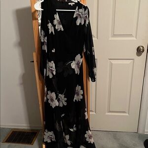 Floral Black Maxi Dress